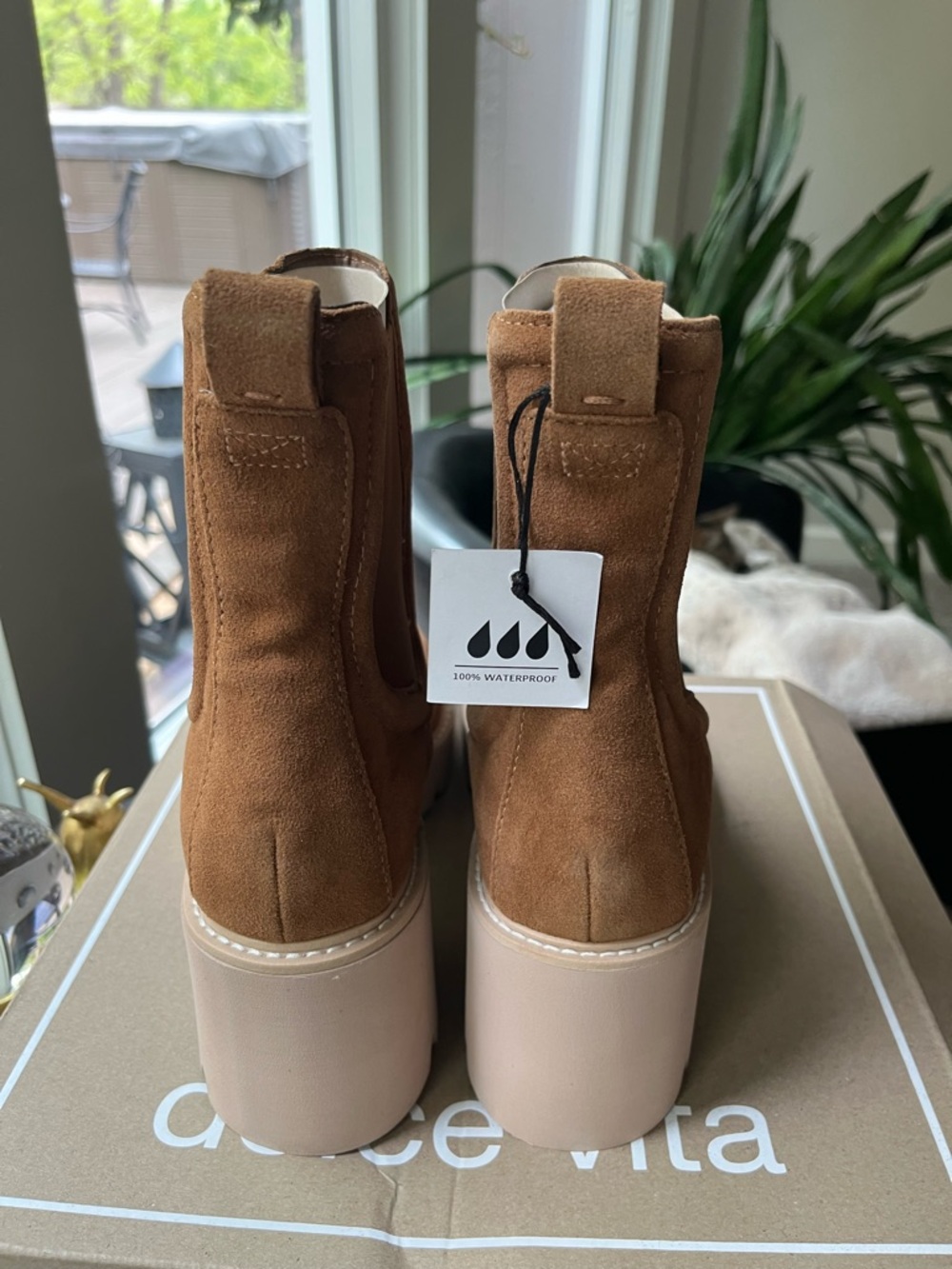 DOLCE VITA HAWK H2O BOOTIES IN DARK BROWN SUEDE 9.5 - Picture 8 of 9